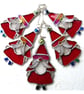 Santa Father Christmas Tree Stained Glass Suncatcher Xmas decoration - Image 2
