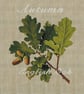 036 - Rustic English Oak and Acorns - Cross Stitch Pattern - Image 3