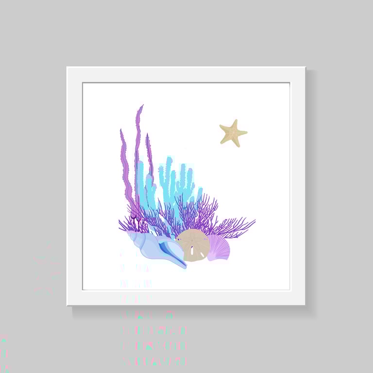 Sea themed  Wall Art Print, Sea themed wall print, Ocean themed wall print