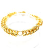 Gold plated chainmaille bracelet with fancy gold coloured magnetic clasp - Image 1