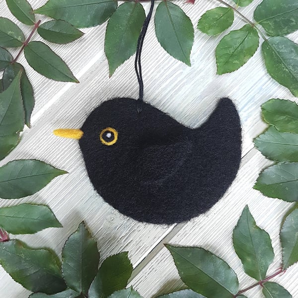 Bentley the Needle Felted Blackbird