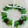 Fused glass wreath Christmas decorations