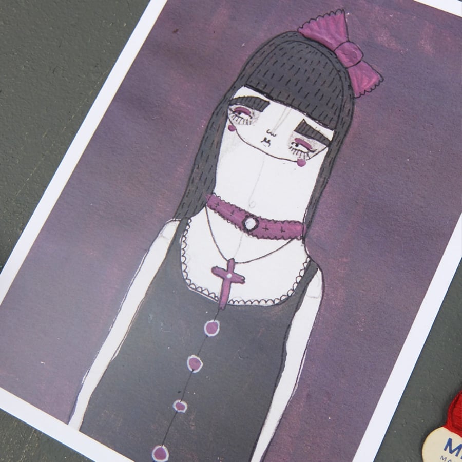 'Pinky the Goth' Artwork Poster Print