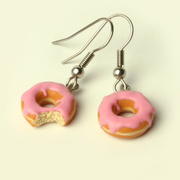 Pink Doughnut earrings