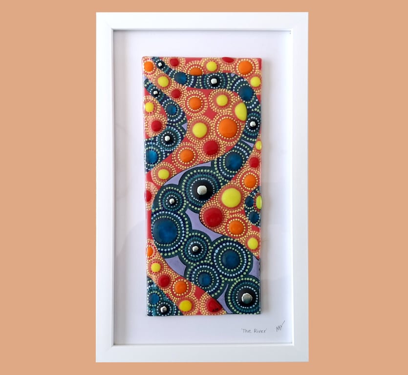 Fused Glass 'River' Picture