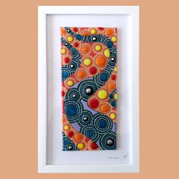 Fused Glass 'River' Picture