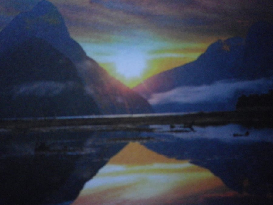  Highland Summer A4 unframed, mounted, free hook & easel free shipping, Ref 3987