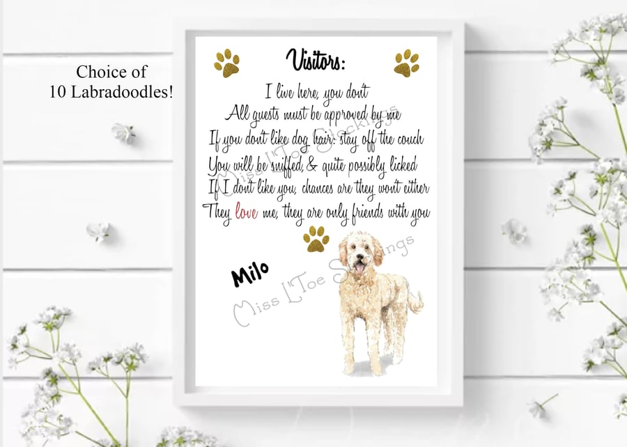 Personalised Labradoodle Print