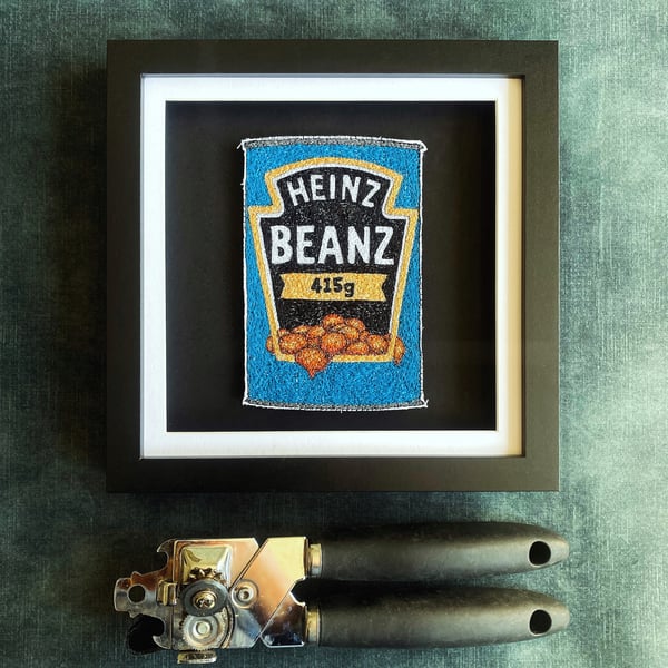 Stitched Baked Bean artwork