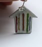 Hand Enamelled Fine Stripe Beach Hut Earrings  - Image 7