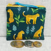 Coin purse, small purse, leopards