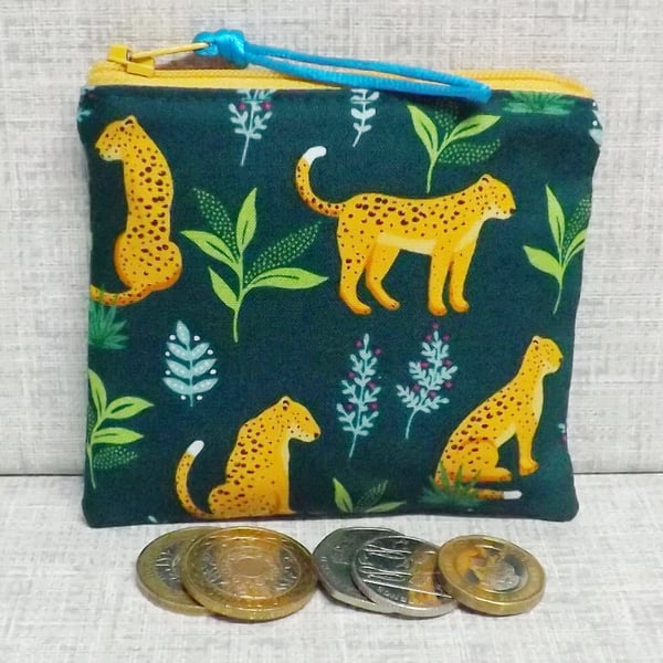 Coin purse, small purse, cheetahs