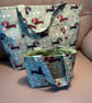 Tote bags parent and child, standard and mini size, daschund fabric