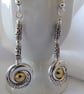 Dragon Eye Earrings B with Tibetan Silver Fancy Tube Beads - Image 3