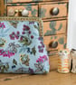 Coin purse made with an Autumn fruits print and a golden leaves lining - Image 1