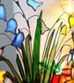 Bluebells and Snowdrops - Stained Glass Tealight Holder Suncatcher - Image 9
