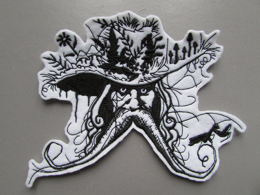 Forest Woodland Man Embroidered Sew on Applique Patch