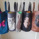 Appliqued Barrel Bags