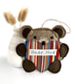 Bear Hug Hanging Decoration with Patterned Heart, Letterbox Gift - Image 7