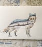 Winter landscape fox card - Image 1