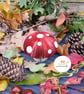 Toadstool decoration made from a book - Image 5