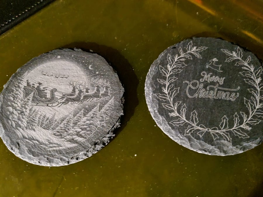 Christmas Slate coasters