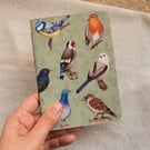 A6 Handmade Notebook with British Garden Bird Design