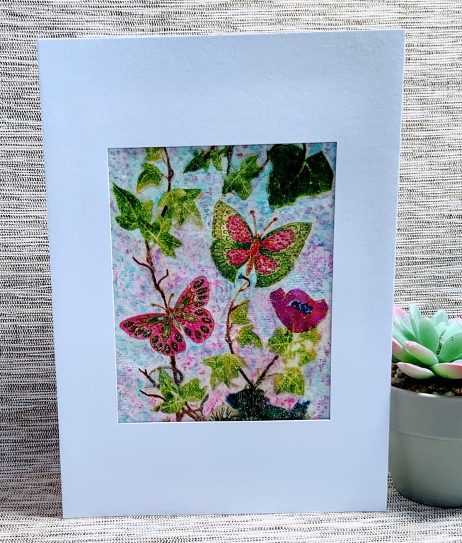 Summer Butterflies Art Greeting Card.