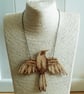 Large pyrography crow pendant - Image 2