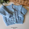 Designer Baby Boy's Hand Knitted Cardigan  3-9 months size
