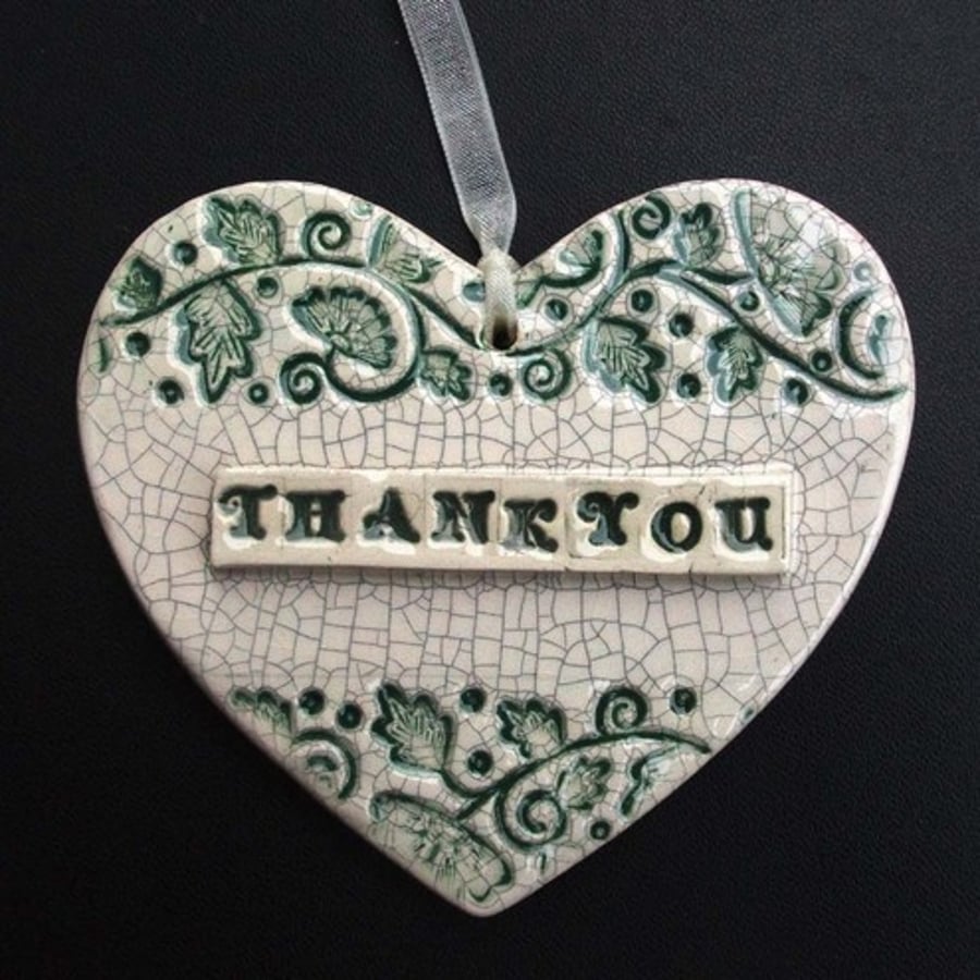 Large ceramic heart decoration