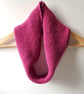 Cowl Infinity Scarf in Heather Pink Alpaca Wool - Image 4