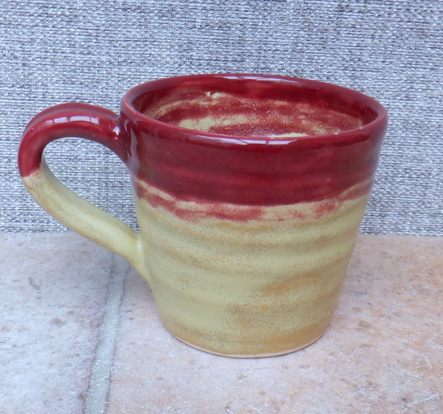 Large mug coffee tea cup hand thrown stoneware pottery wheel handmade 