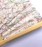 Unique handmade Fan, using recycled map paper, map shows Denbighshire in Wales - Image 4
