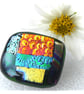 Patchwork Dichroic Fused Glass Brooch 080 Handmade  - Image 6