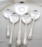 Boars Head Carol Spoons, set of 5, hand stamped vintage spoons for Xmas