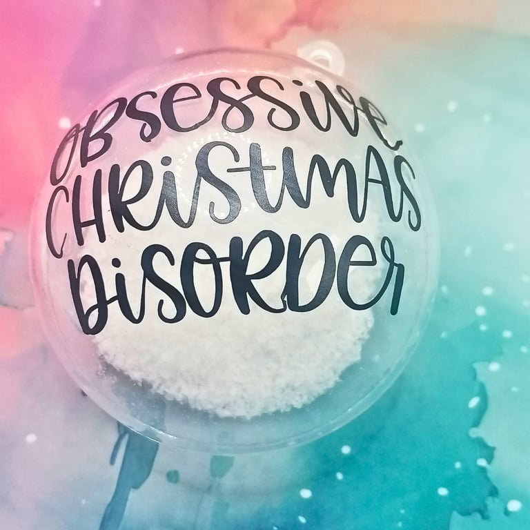 'Obsessive Christmas Disorder (OCD)' Christmas Snow Filled Bauble
