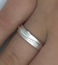Silver River Ring, silver wave ring, silver band, silver wavy ring, wedding band - Image 2