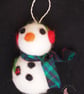Handfelted Snowman Christmas Decoration  - Image 4