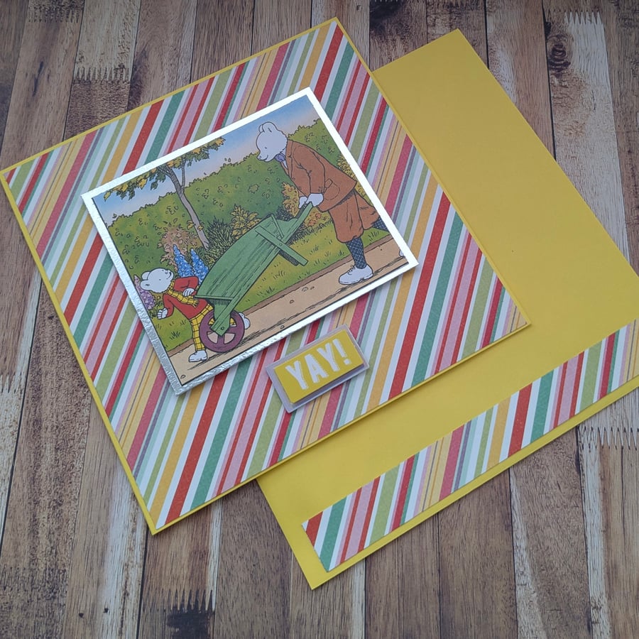 Rupert the bear birthday card 