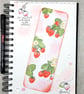 Strawberry bookmark - bookmark, handpainted, berries, summer, gift, book lover