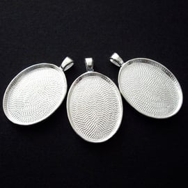 3 x Cameo Settings - Silver Plate