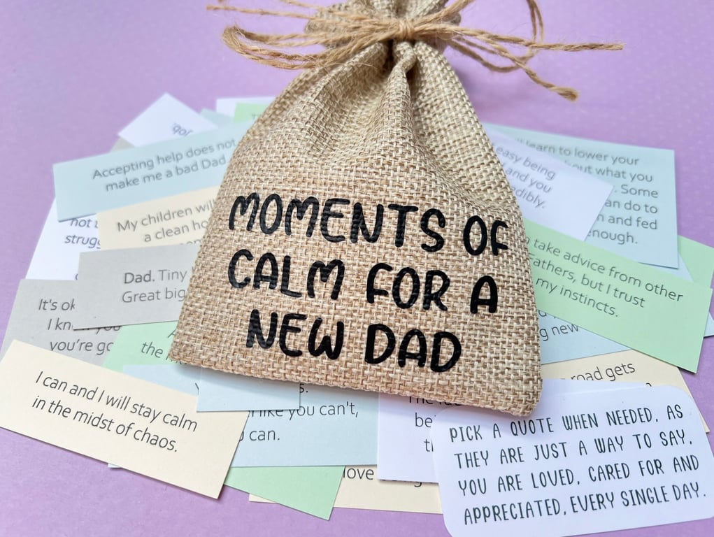 New Dad Quote Keepsake, 31 Calming Quotes, Gifts For Dads, Gifts For New Fathers