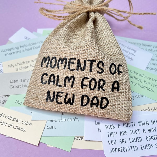 New Dad Quote Keepsake, 31 Calming Quotes, Gifts For Dads, Gifts For New Fathers