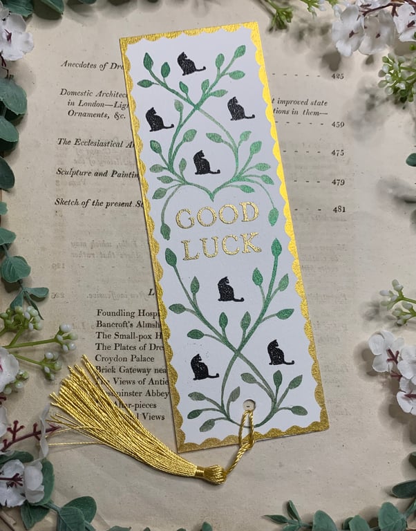 Good Luck Handmade Bookmark