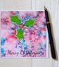 Holly Christmas card (printed card).Christmas card.Holly card. - Image 1