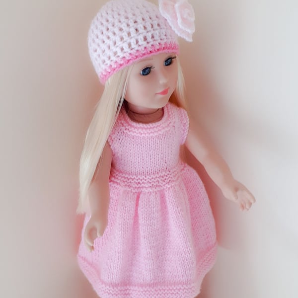 KNITTING PATTERN PDF Candyfloss Dress for Doll