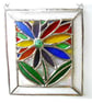 Rainbow Flower Panel Suncatcher Stained Glass Picture 003 - Image 1
