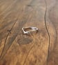  Wishbone Trilogy Ring Size - F.5 (UK) - Handmade, Sterling Silver, CZ - Image 1