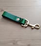 Leather & Solid Brass Trigger Clip Copper Rivet Keyring Belt Dangler - Image 2
